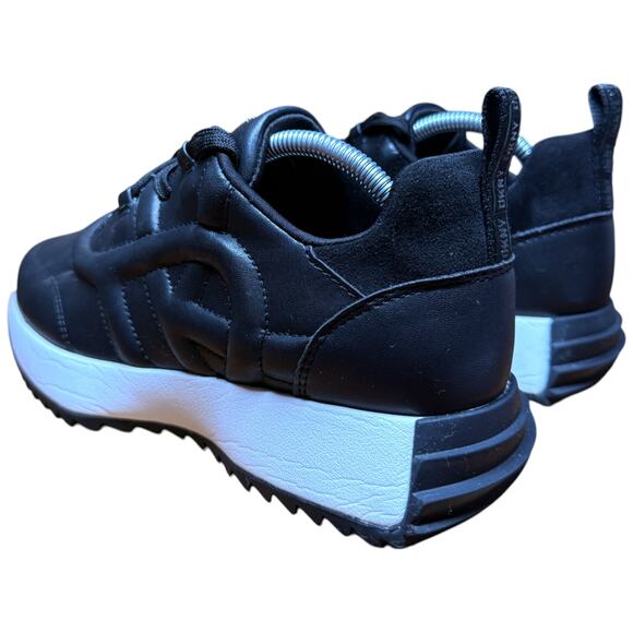 DKNY Nix Women's 7.5 Black Lace Up Sneaker Everyday Lifestyle Shoes - Picture 4 of 13